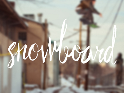 Snowboard colorado custom hand lettering logotype magazine masthead script snowboard