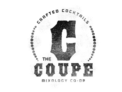 Coupe bar logo restaurant speakeasy