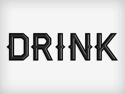 Drink sign type typography