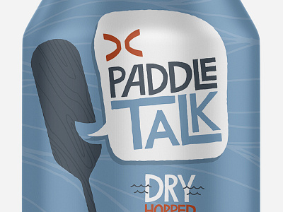 Paddle Talk beer can colorado design illustration label lager packaging rafting vector