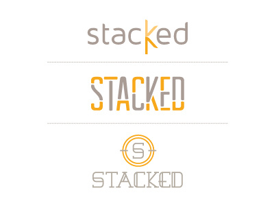 Stacked brand branding logo mark s warm grey yellow
