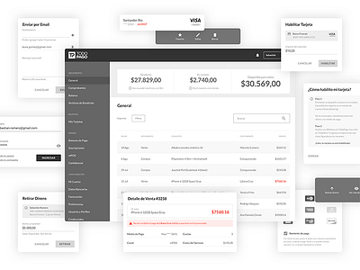 Todo Pago - Wireframes design home transactions ui ux wireframes