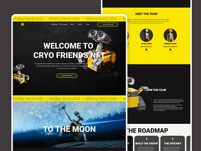 Cryo Bot Friends NFT Website Design