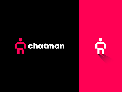 ChatMan app bot chat chat app chat bot chat logo human human logo identity logo logomark man mark minimal negative space symbol