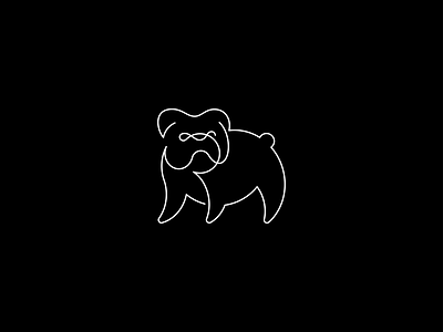 Bulldog Line Mark animal bulldog bulldog logo dog dog illustration dog logo illustration line logo mark minimal pet spg stroke symbol