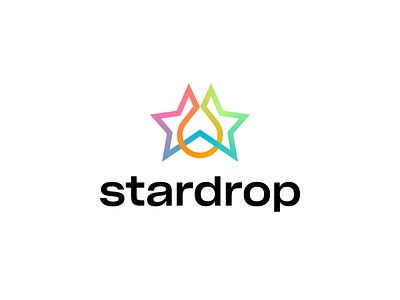 StarDrop branding drop drop logo icon identity illustration logo logomark mark minimal spg star star logo symbol ui ux