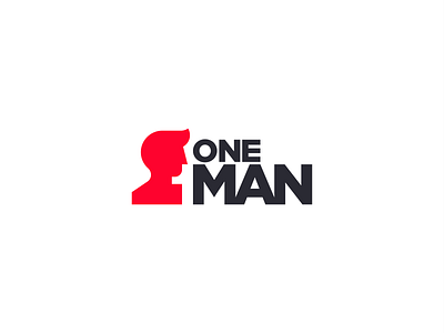 One Man (1) branding clever face head human identity illustration logo logomark man mark negative space negative space logo negativespace people symbol