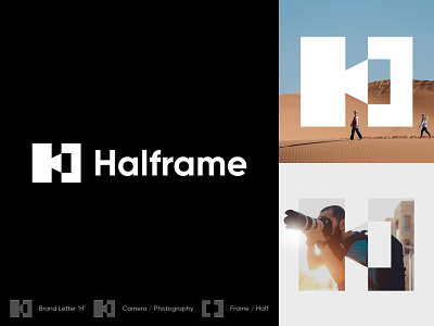 Halframe Branding branding camera camera logo design frame frame logo h h logo half identity logo mark photographer photography photography logo symbol