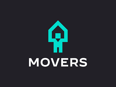 House Movers brand branding home home logo house house logo human human logo identity identitydesign logo logomark man mark minimal mover movers movers and packers symbol ui