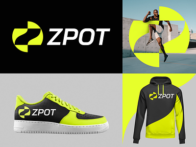Zpot Branding apparel athlete branding connect design fitness identity layout logo mark minimal monogram print shoe spg sport sports sporty symbol z