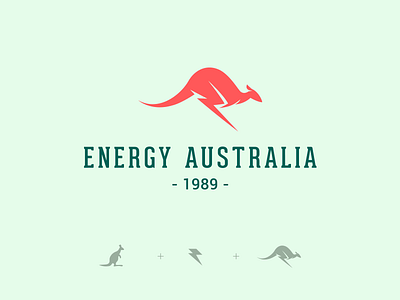 Energy Australia animal design energy identity illustration kangaroo logo logotype mark shibu symbol