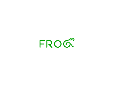 Frog Wordmark animal clever frog green identity letterform logo logotype mark symbol toad wordmark