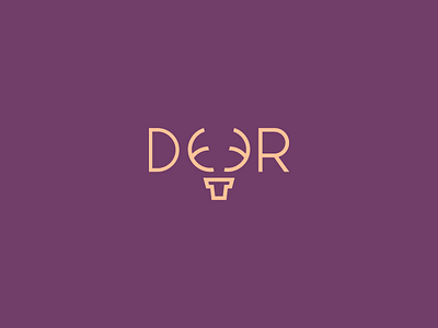 Deer Wordmark animal clever deer identity letterform logo logomark logotype mark symbol wordmark