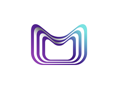 Mobme M blend color colorful futuristic gradient identity illustration logo m mark symbol wave