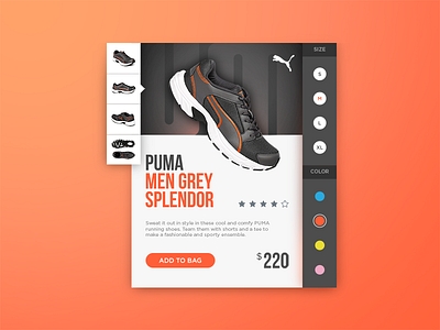 Daily UI #2 - Puma Cards