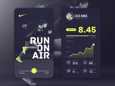 Daily UI #3 - Nike app design flat futuristic material metro modern nike sketch ui ultra user interface