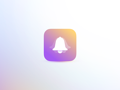 Reminder Icon app appicon bell gradient icon ios mobile reminder ui