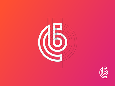 CB Mark b brand c cb design gradient identity line logo mark monogram symbol