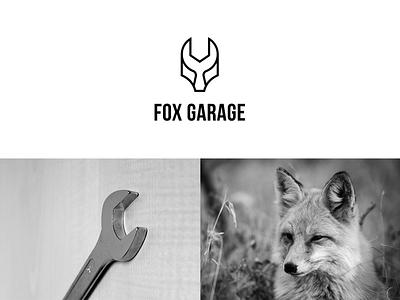 Fox Garage! animal fox garage icon identity logo mark minimal spanner symbol