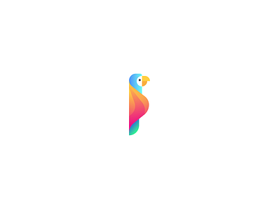 Parrot app bird design gradient icon identity jungle logo mark parrot toucan