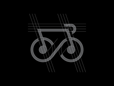 Music + Cycle Grid clever logo construction cycle logo grid identity logo mark minimal music logo symbol