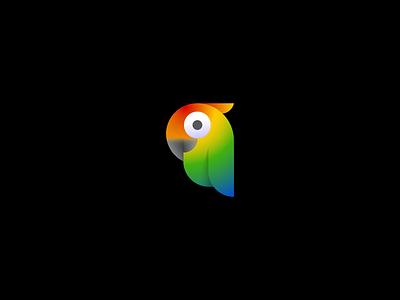 Parrot Mark bird bird logo gradient icon illustration logo mark parrot parrot logo shibu symbol