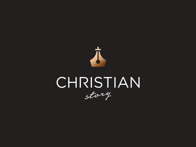 Christian Story writer shibu christian logo story logo pen logo pen church branding identity symbol icon logo
