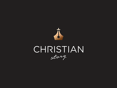 Christian Story branding christian logo church icon identity logo pen pen logo shibu story logo symbol writer