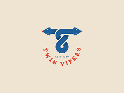 Twin Vipers animal animal logo illustration infinity logo logo retro retro logo snake snake logo t logo vintage logo viper logo