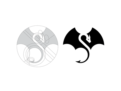 Dragon Grid animal construction dragon dragon logo grid illustration logo logo grid mark symbol