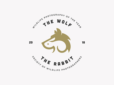 The Wolf And The Rabbit animal identity illustration logo logomark mark minimal negative space rabbit rabbit logo symbol wolf wolf logo