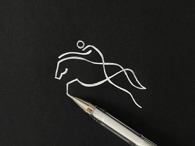 Horse Rider animal animal logo branding design horse horse logo identity illustration logo logo sketch logomark mark minimal rider sketch spg symbol