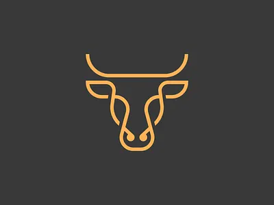 Oxen animal animal logo bull cow icon illustration line logo mark minimal ox oxen spg stroke symbol