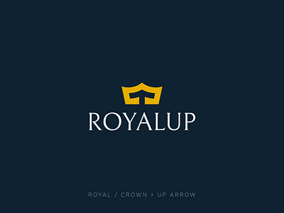 Crown + Up arrow arrow branding crown crown logo elegant identity logo luxury mark minimal negative space royal symbol ui up
