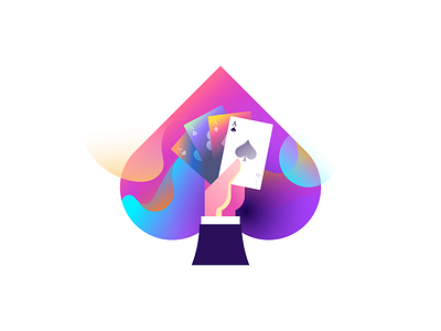 Ace ace card cards color colorful design flat gradient graphic icon illustration material poker symbol ui ux vector web