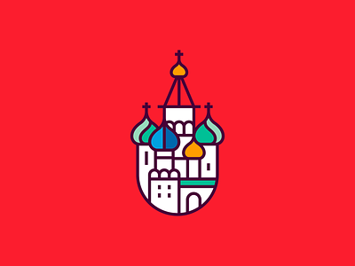 St. Basil’s Cathedral architects branding cathedral christian church elegant illustration logo moscow royal russia russian spg symbol ui ux vector