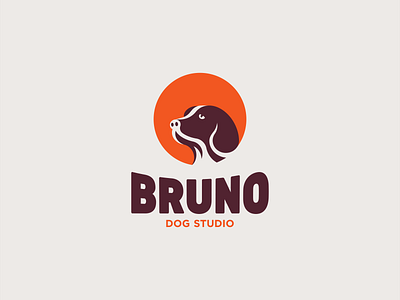 Bruno Dog Studio animal animal logo brand branding dog dog illustration dog logo icon logo logotype mark minimal negative space logo negativespace pet pet logo spg symbol