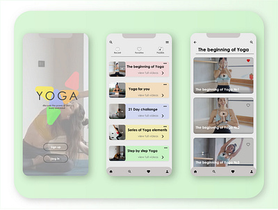 YOGA app app design graphic design ui ux web web design