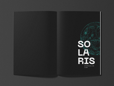 SOLARIS Book design - half title page book design layout print typography