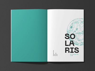 SOLARIS Book design - title page book design layout print typography