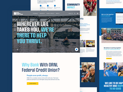 ORNL Federal Credit Union | Website Redesign design ui