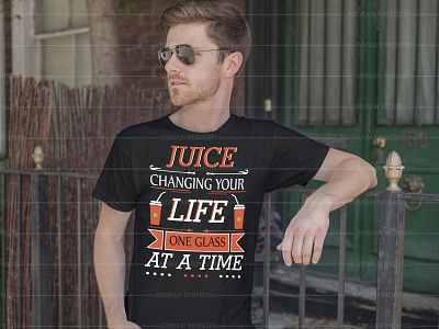 Juice T-shirt Design design illustration t shirt t shirt design typography vector