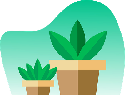 Pots & Plants graphic design