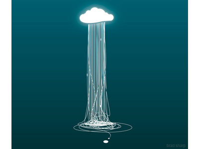 Rain fiction illustration science surreal vector