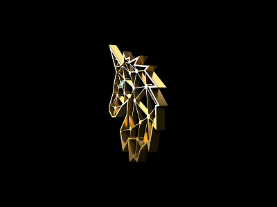 Unicorn logo 3d branding cinema4d goldlogo graphic design greeneye identity illustrator logo logotype metallogo photoshop unicorn unicornmakers