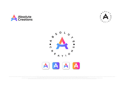Absolute Creations LOGO design icon illustration logo logo make typography vector
