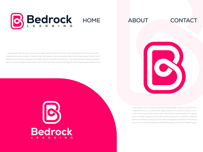 bedrock logo design icon illustration logo make vector