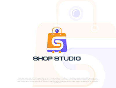 Shop Studio Logo cemera logo design icon illustration logo logo make logo mark shooping shop logo studio logo vector