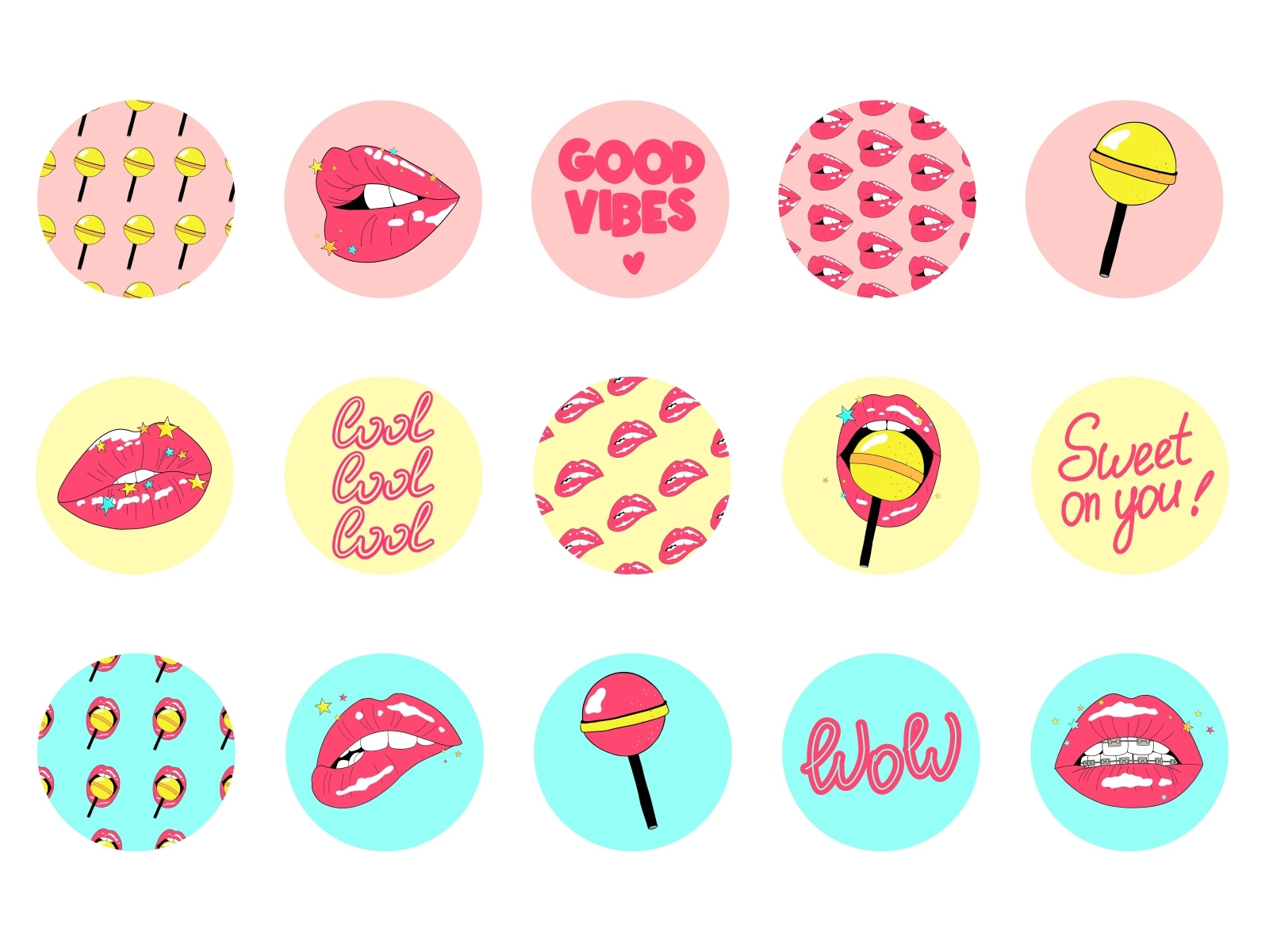 Lips and candy highlights by Maryia on Dribbble