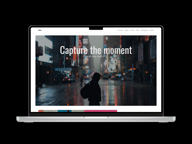 Camera Landing Page branding design landingpage ui ux website